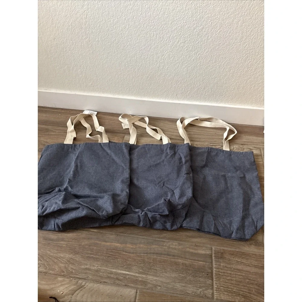3 Matching Heavy Duty Canvas Shopping Bags Old Navy 24